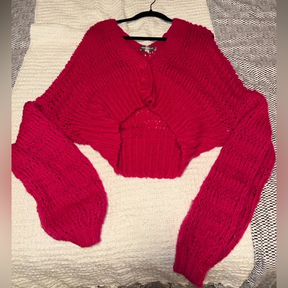 Urban Outfitters Vibrant Pink Knit Sweater - Picture 3 of 4